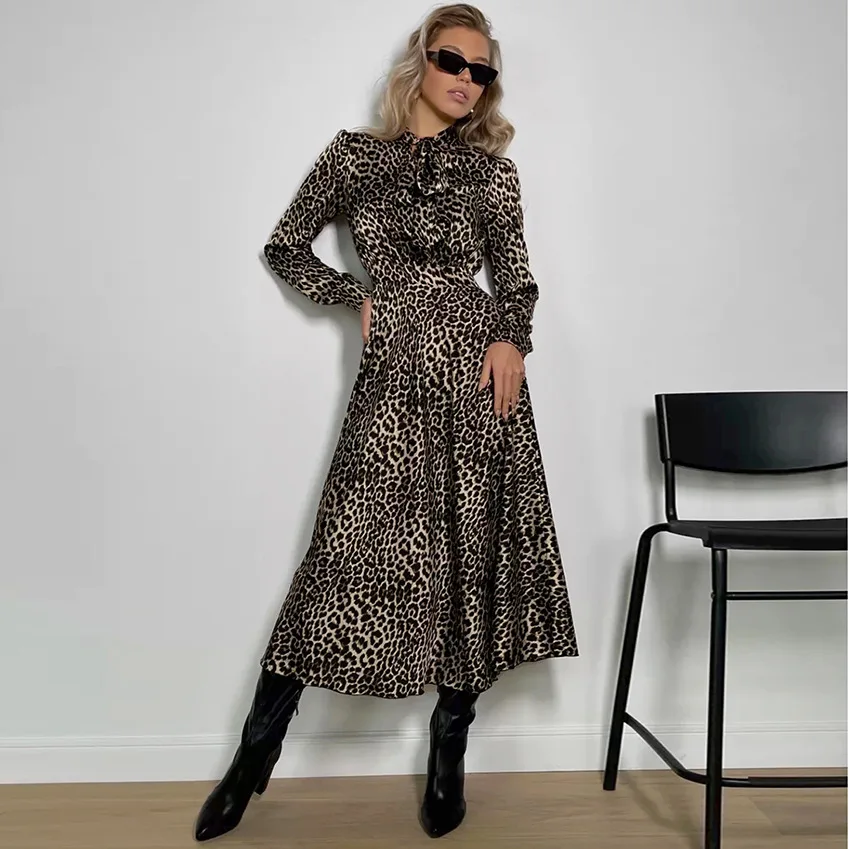 Nsmw Mi Women's Dress Fashion Sexy Large Swing A-line Skirt Bow Neck Long Skirt Hollow Leopard Print High Waist Dress
Nsmw Mi Women's Dress Fashion Sexy Large Swing A-line Skirt Bow Neck Long Skirt Hollow Leopard Print High Waist Dress