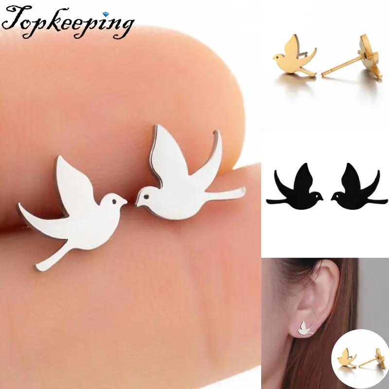 Pigeon Stainless Steel Earrings For Women Fashion Hollow Ear Piercing Jewelry Wedding Studs Pendientes 1Pair
Pigeon Stainless Steel Earrings For Women Fashion Hollow Ear Piercing Jewelry Wedding Studs Pendientes 1Pair