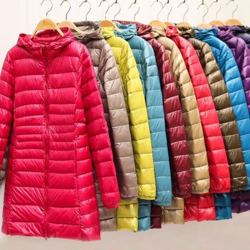 Winter Womens Down Jackets Long Ultra Light Thin Casual Coat Puffer Jacket Hooded Parka Portable Windproof 90% Duck Down Coats H
Winter Womens Down Jackets Long Ultra Light Thin Casual Coat Puffer Jacket Hooded Parka Portable Windproof 90% Duck Down Coats H