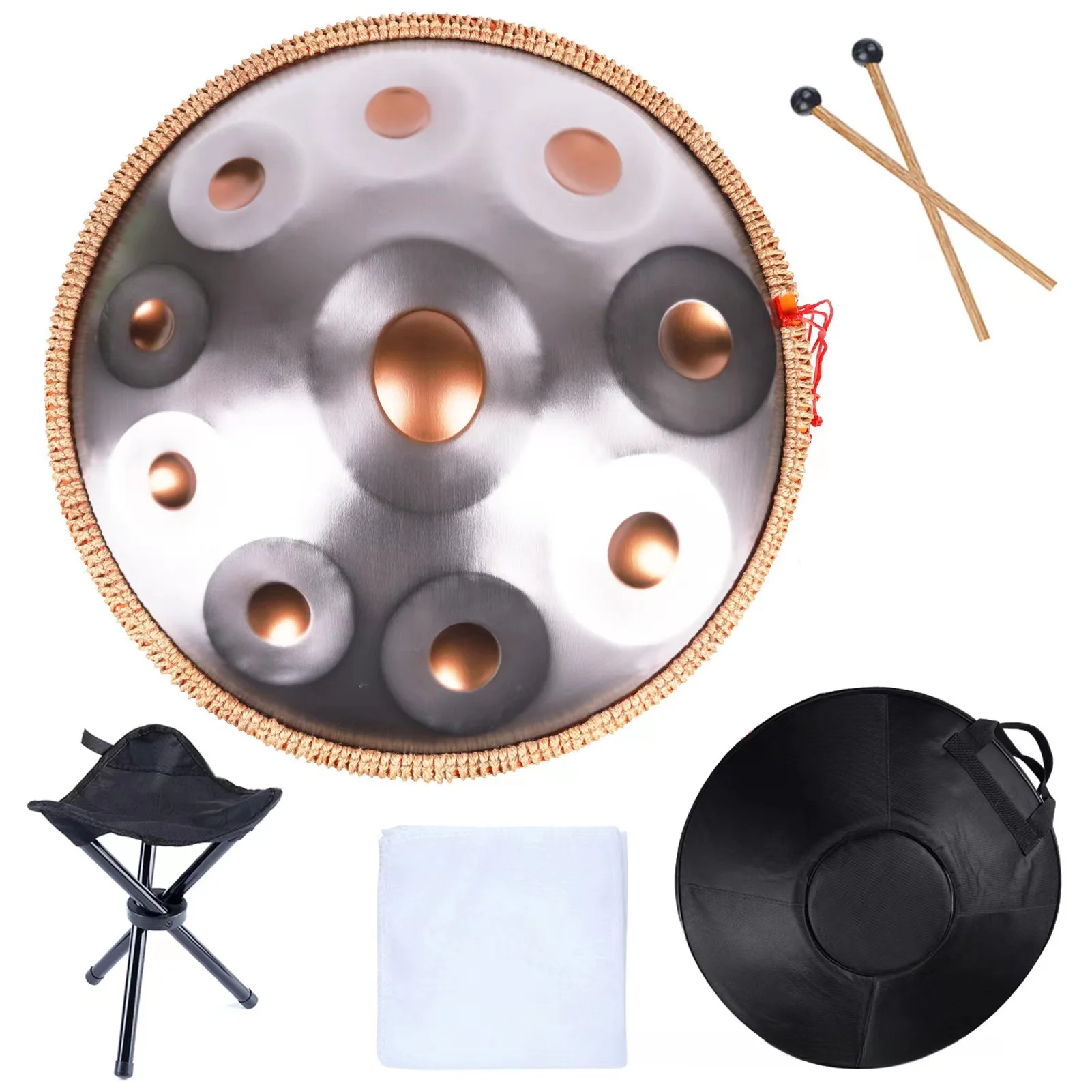 

new style 12 Tone Drum 22 Inches D Minor Blue Steel Tongue Drum Yoga Meditation Hand Pan Music Drums Percussion Instruments Gift