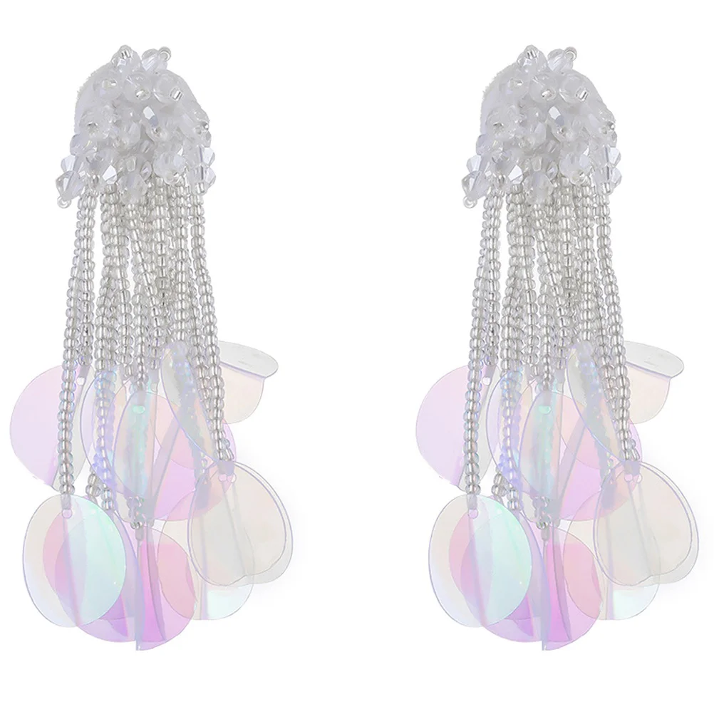1 Pair of Ear Rings Long Geometric Charming Beads Earrings Ear Ornaments Tassels Earrings Sequin Earrings for Woman
1 Pair of Ear Rings Long Geometric Charming Beads Earrings Ear Ornaments Tassels Earrings Sequin Earrings for Woman