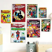 S-Spider-Man Superhero Classic Movie Posters Waterproof Paper Sticker Coffee House Bar Decor Art Wall Stickers