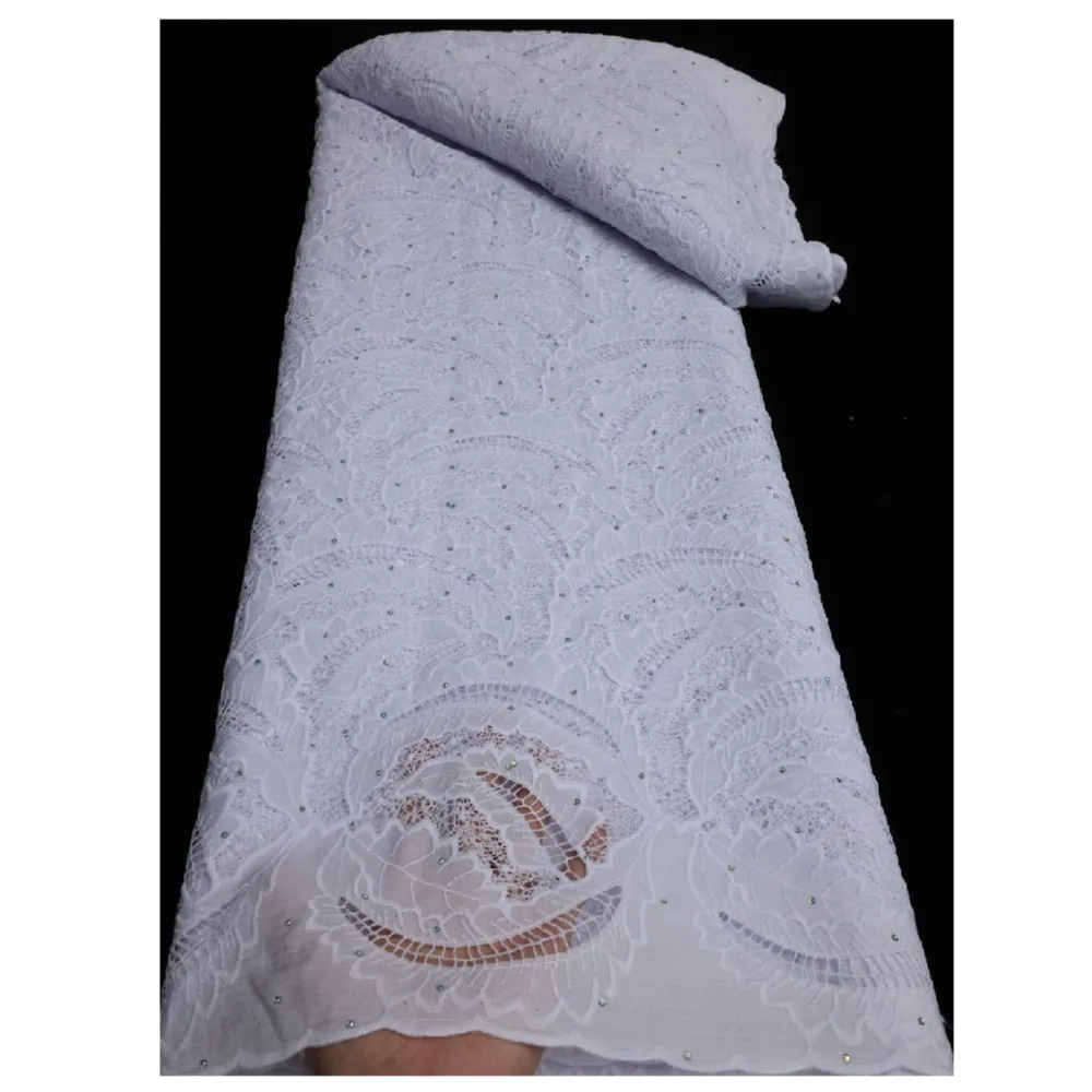 NI.AI 5 ярдов чистый белый мягкий африканский гипюр кружево 2022 высокое качество