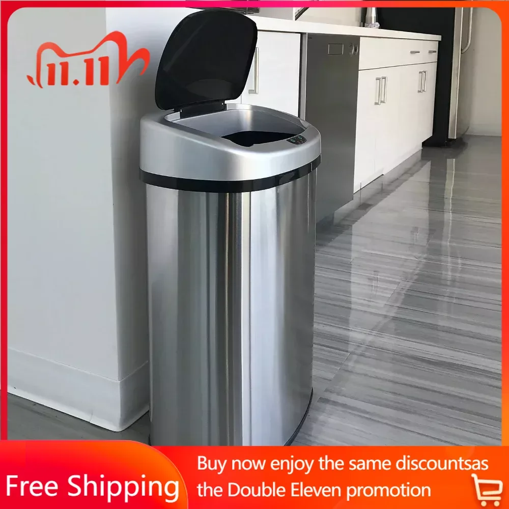 Мусорная корзина на 13 галлонов, овальная бесконтактная мусорная корзина из нержавеющей стали с датчиком, с системой контроля запаха, мусорная корзина, инструменты
Мусорная корзина на 13 галлонов, овальная бесконтактная мусорная корзина из нержавеющей стали с датчиком, с системой контроля запаха, мусорная корзина, инструменты