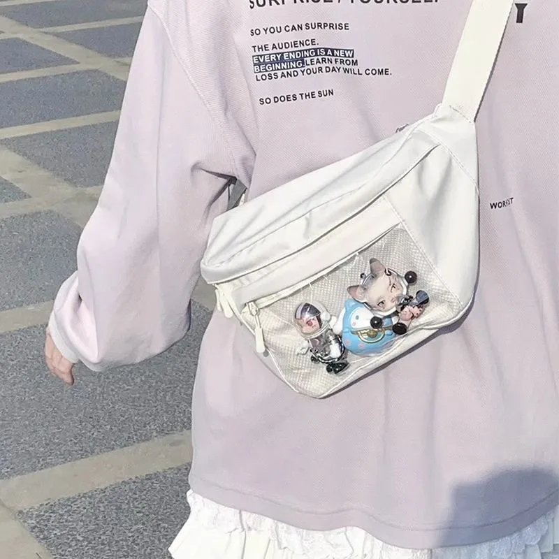 Transparent Crossbody Bag Small and Medium Sized Appetite Pain Bag, Japanese Bar Badge Baby Bag Girl Chest Bag Waist Bag
Transparent Crossbody Bag Small and Medium Sized Appetite Pain Bag, Japanese Bar Badge Baby Bag Girl Chest Bag Waist Bag