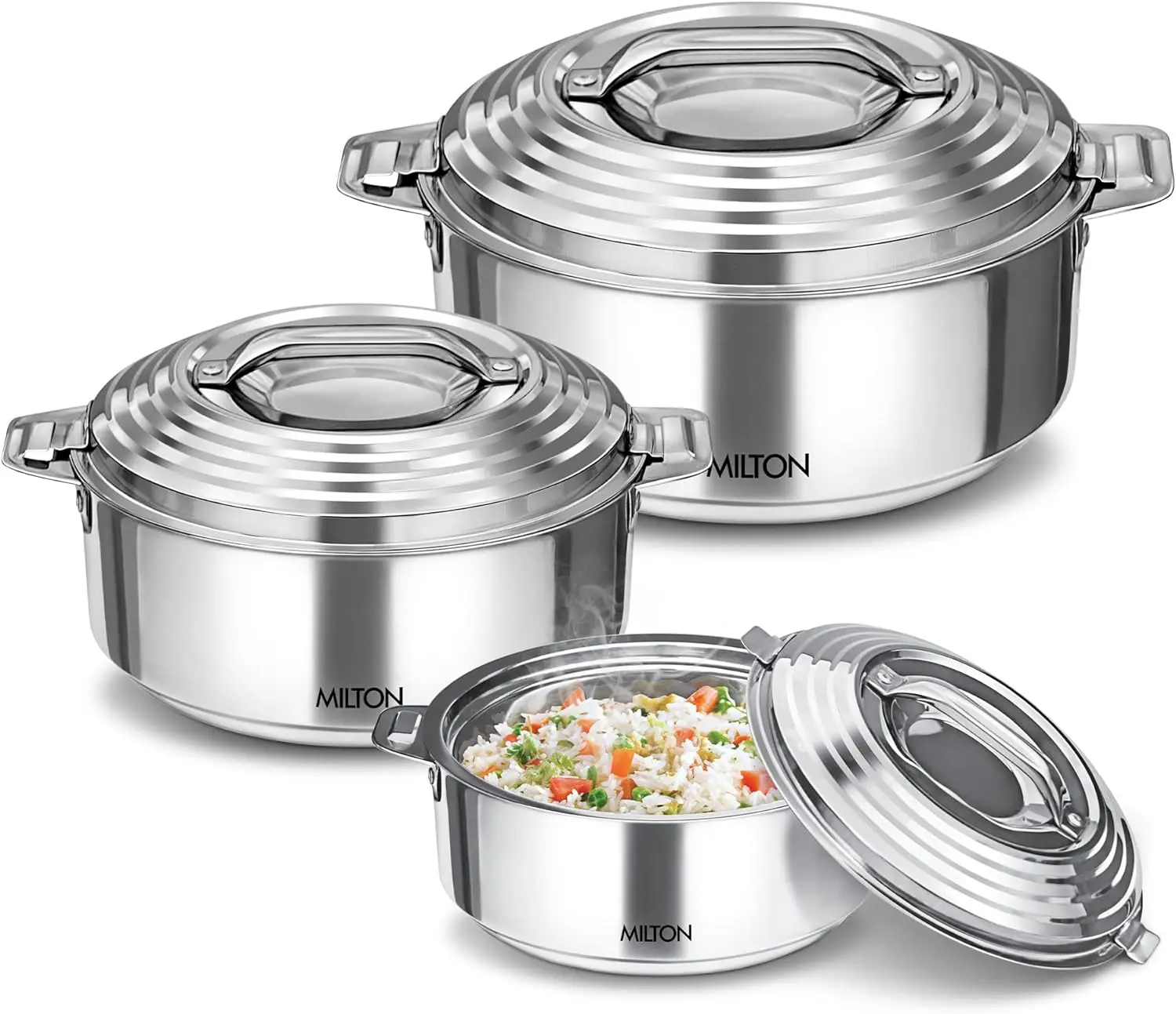 Galaxia Insulated Casseroles, Set of 3, Silver (1000ml, 1500ml, 2500ml) Plate for cooking Accesorios freidora Molde para hornear
Galaxia Insulated Casseroles, Set of 3, Silver (1000ml, 1500ml, 2500ml) Plate for cooking Accesorios freidora Molde para hornear