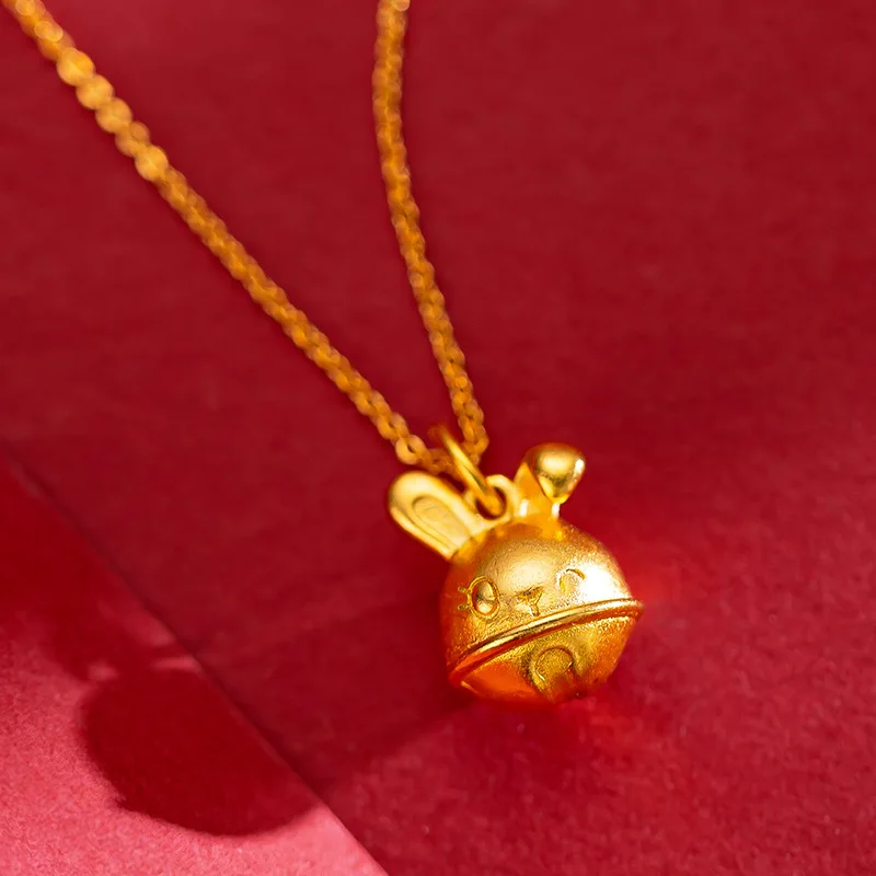 Exquisite Female 18K Gold Golden Bell Rabbit Pendant Chain Fine Jewelry Clavicle Necklaces for Women Mom Birthday Gifts
Exquisite Female 18K Gold Golden Bell Rabbit Pendant Chain Fine Jewelry Clavicle Necklaces for Women Mom Birthday Gifts
