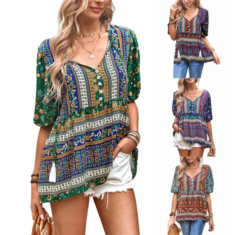 New style Stylish and Sophisticated Lantern Sleeve Shirt for Women Summer V Neck Blouses
New style Stylish and Sophisticated Lantern Sleeve Shirt for Women Summer V Neck Blouses