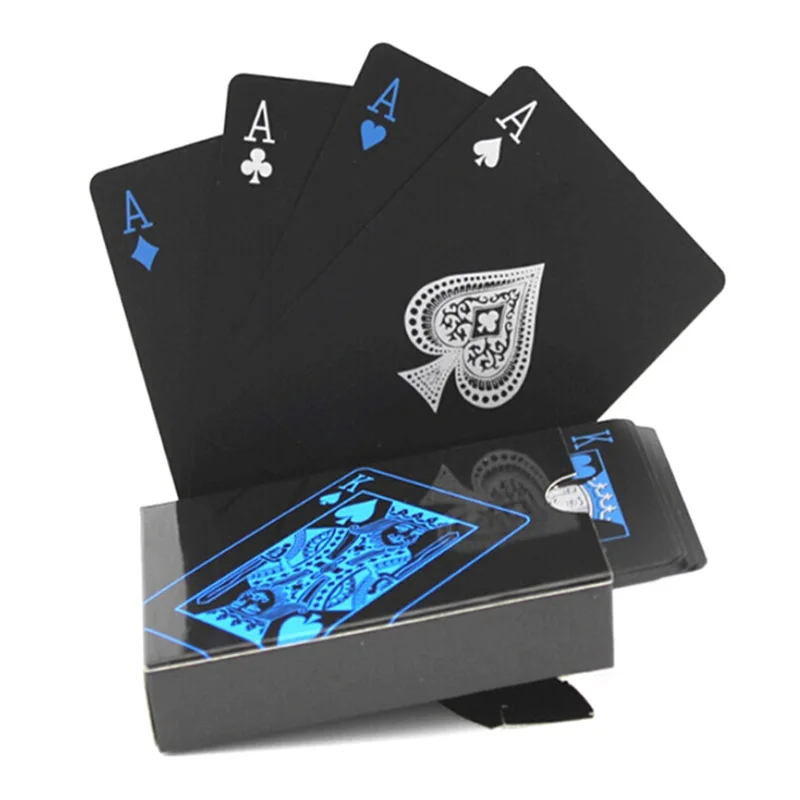 Waterproof black playing cards high-quality plastic PVC playing cards durable new
Waterproof black playing cards high-quality plastic PVC playing cards durable new