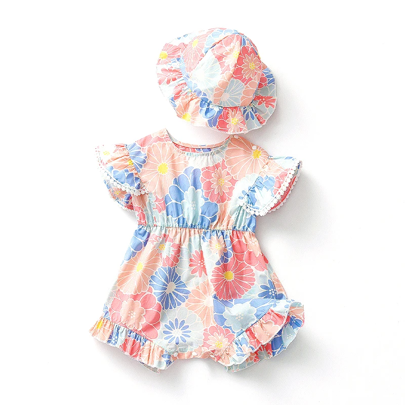 Newborn Infant Wrap Clothes 2022 Summer New Colorful Flowers Baby Girl One-piece with Hat Short-Sleeved Cute Vacation Beach Romp
Newborn Infant Wrap Clothes 2022 Summer New Colorful Flowers Baby Girl One-piece with Hat Short-Sleeved Cute Vacation Beach Romp