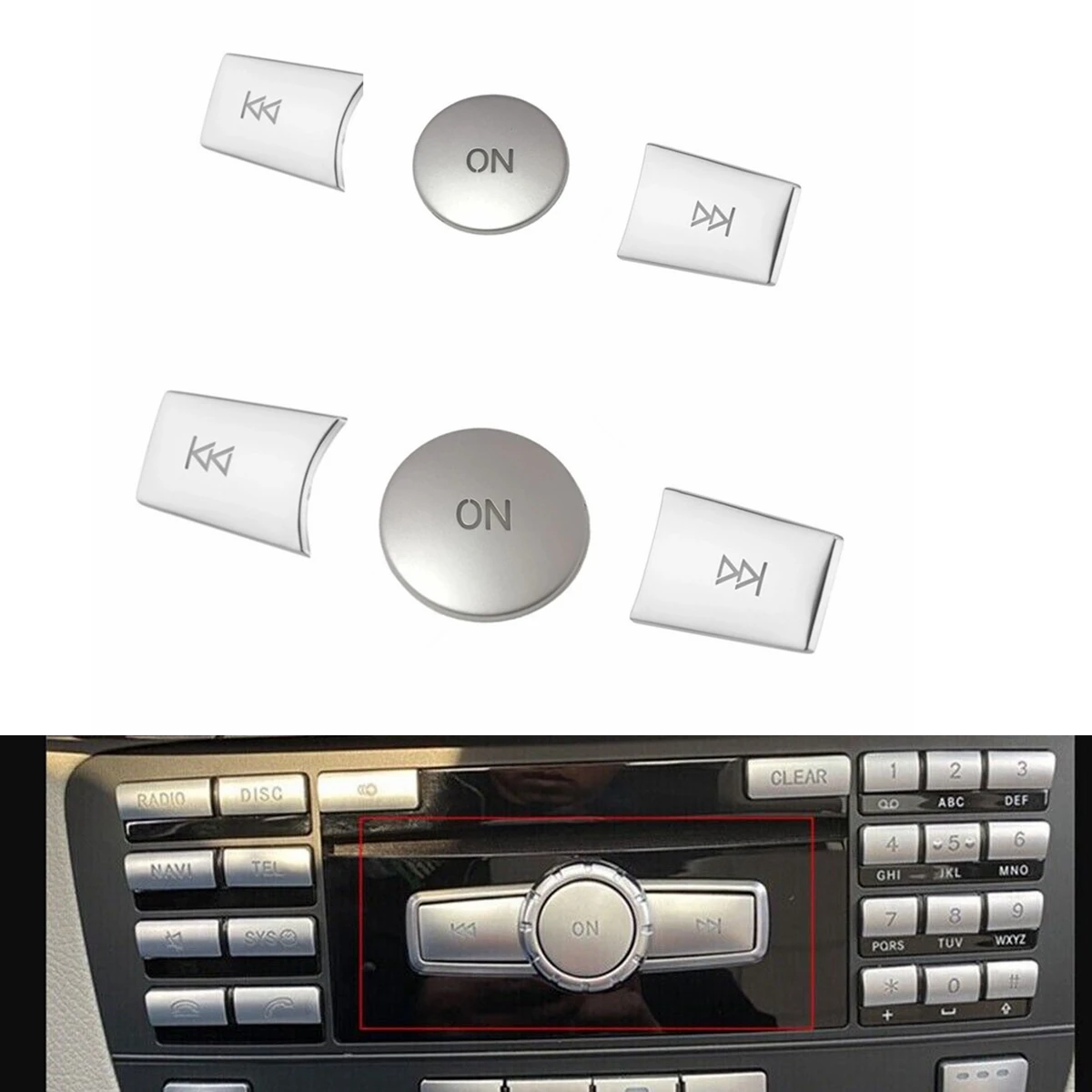 

Кнопки громкости центральной консоли для кнопки, наклейка для ремонта крышки кнопки для Mercedes Benz C GLK Class W204 S204 W212 X204, автомобильные аксессуары