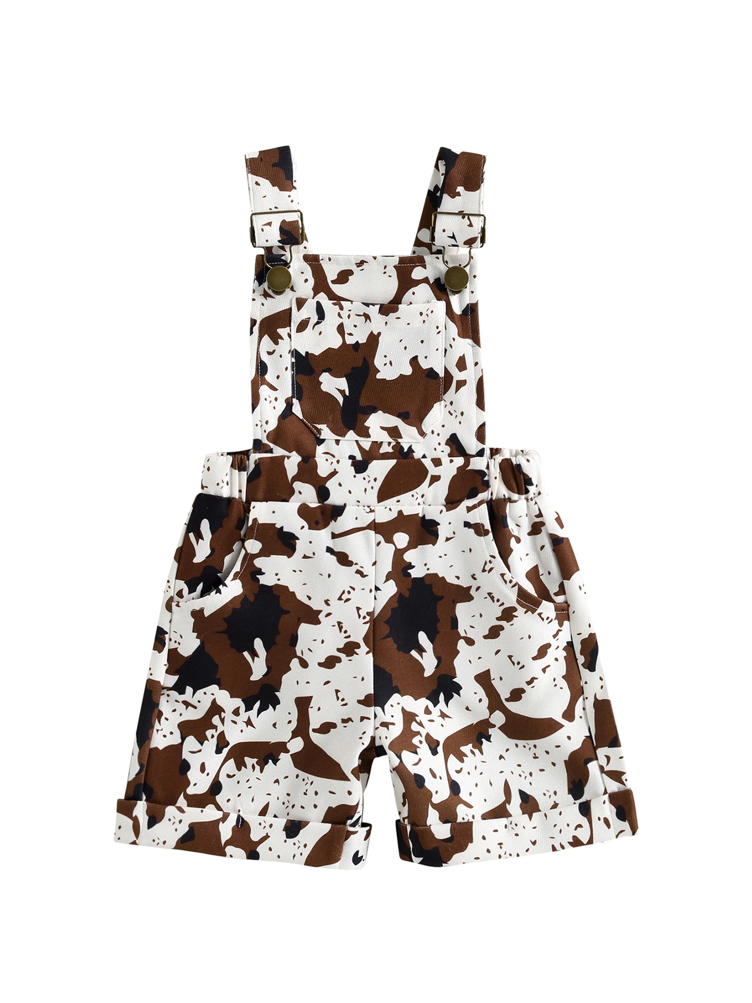 Adorable Cow and Floral Print Sleeveless Romper for Toddler Girls - Vohawsa Kids Bib Overalls Shorts Jumpsuit with Suspender
Adorable Cow and Floral Print Sleeveless Romper for Toddler Girls - Vohawsa Kids Bib Overalls Shorts Jumpsuit with Suspender