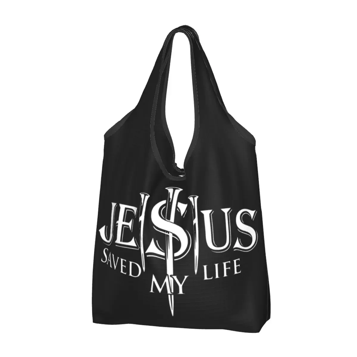 Jesus Saved My Life Groceries Shopping Bag Shopper Tote Shoulder Bag Big Portable Christ Religion Christian Faith Handbag
Jesus Saved My Life Groceries Shopping Bag Shopper Tote Shoulder Bag Big Portable Christ Religion Christian Faith Handbag