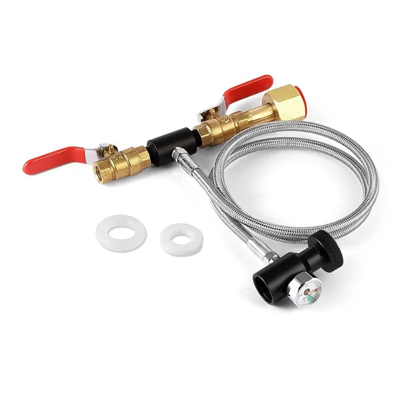 Best CGA320 G1/2 CO2 Cylinder Refill Adapter With 36 Inch Hose And Gauge, Refill Adapter Kit CO2 Cartridges External Hose
Best CGA320 G1/2 CO2 Cylinder Refill Adapter With 36 Inch Hose And Gauge, Refill Adapter Kit CO2 Cartridges External Hose