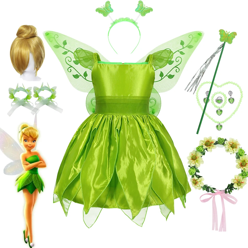 Fairy Cosplay Costume For Girls Disney Princess Tinker Bell Dress With Wings Headband Wand Toddler Fancy Birthday Party Gowns
Fairy Cosplay Costume For Girls Disney Princess Tinker Bell Dress With Wings Headband Wand Toddler Fancy Birthday Party Gowns