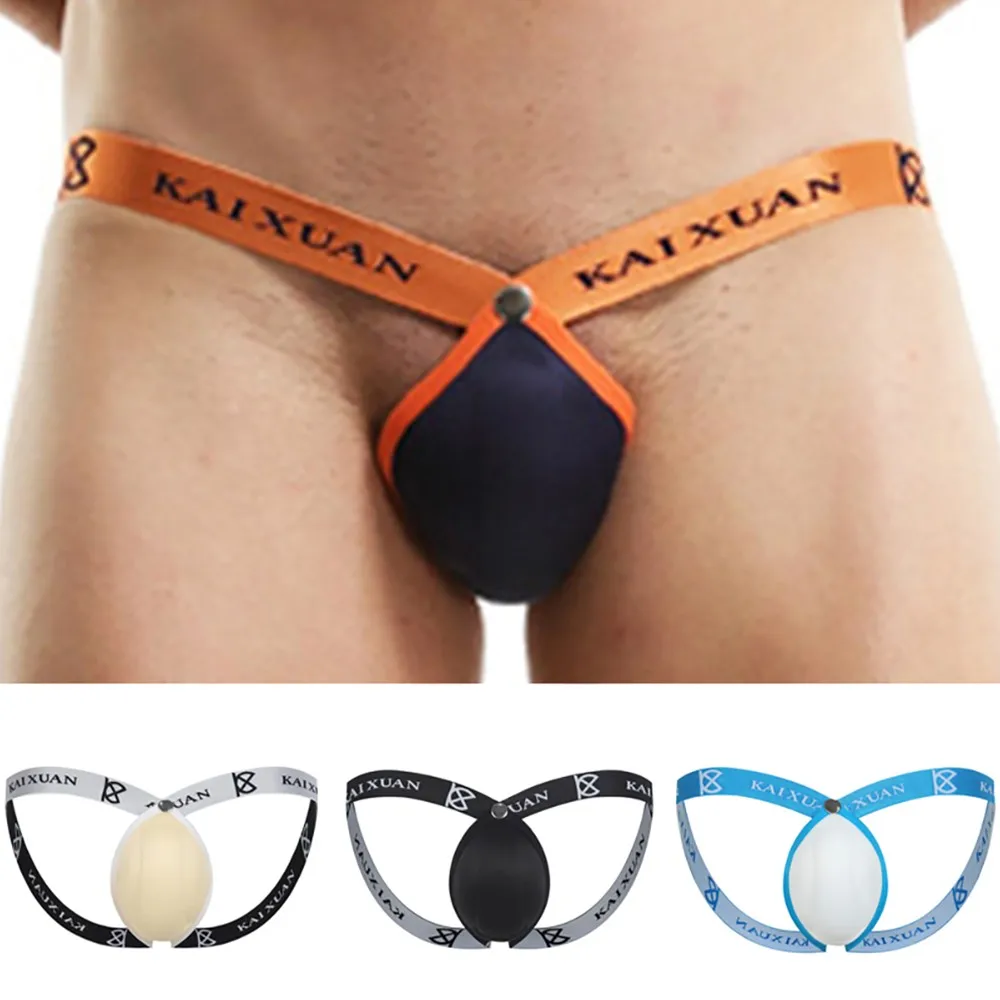 

Men Sexy Low Rise Briefs Jockstrap T-Back G-String U-Bulge Padded Pouch Underpants Erotic Temptation Brief Seamless Solid Thong