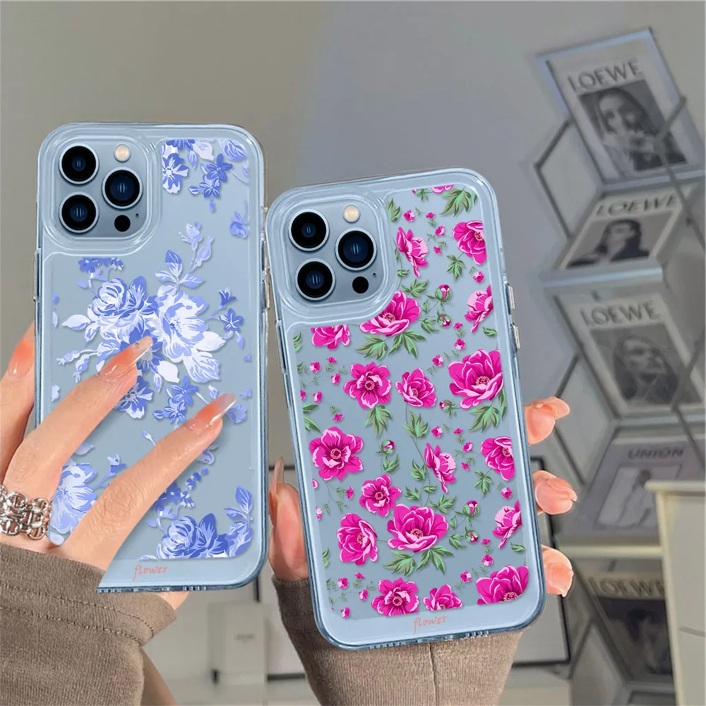 Flower Floral Case for Iphone 14 13 12 Mini 11 Pro Max Full Transparent PC+TPU Protection Shell Fundas for Iphone XS X XR Cover
Flower Floral Case for Iphone 14 13 12 Mini 11 Pro Max Full Transparent PC+TPU Protection Shell Fundas for Iphone XS X XR Cover
