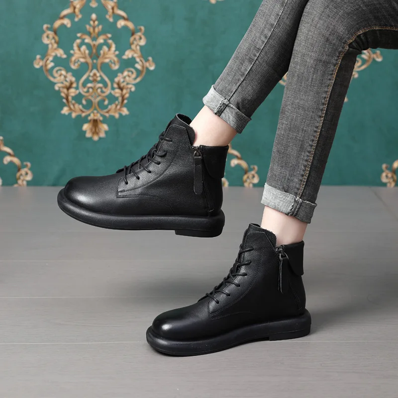 2022 New Women Autumn Leather Boots Fashion Ankle Boots Ladies Short Booties Flat Comfortable Female Footwear Non Slip Botas
2022 New Women Autumn Leather Boots Fashion Ankle Boots Ladies Short Booties Flat Comfortable Female Footwear Non Slip Botas