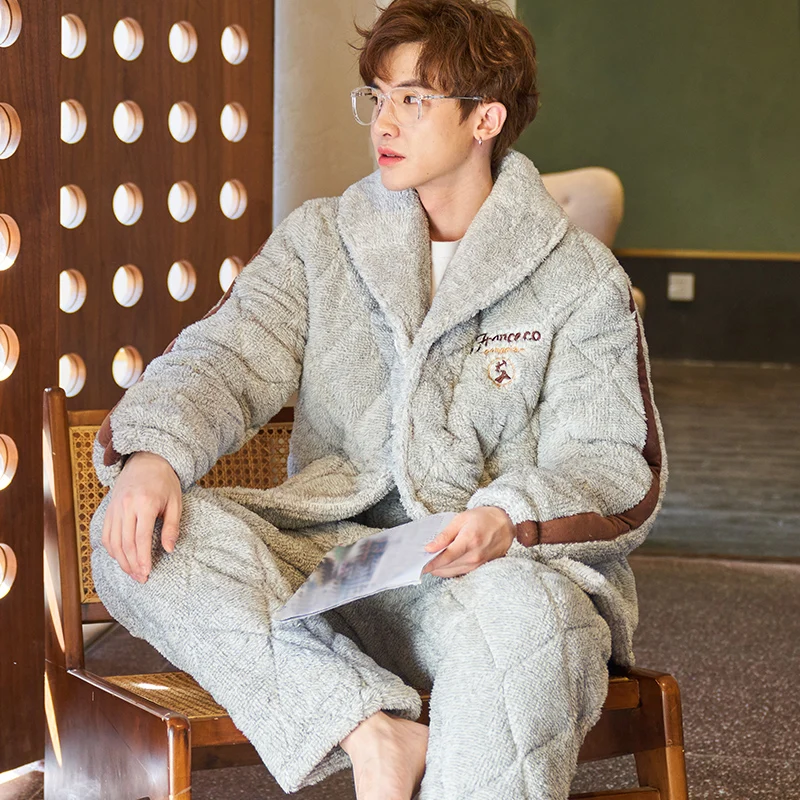 QUHENG Plus Size Men's Pajamas Winter Plus Velvet Thickened Flannel Warm Autumn and Winter Coral Fleece Suit Home Service2022
QUHENG Plus Size Men's Pajamas Winter Plus Velvet Thickened Flannel Warm Autumn and Winter Coral Fleece Suit Home Service2022