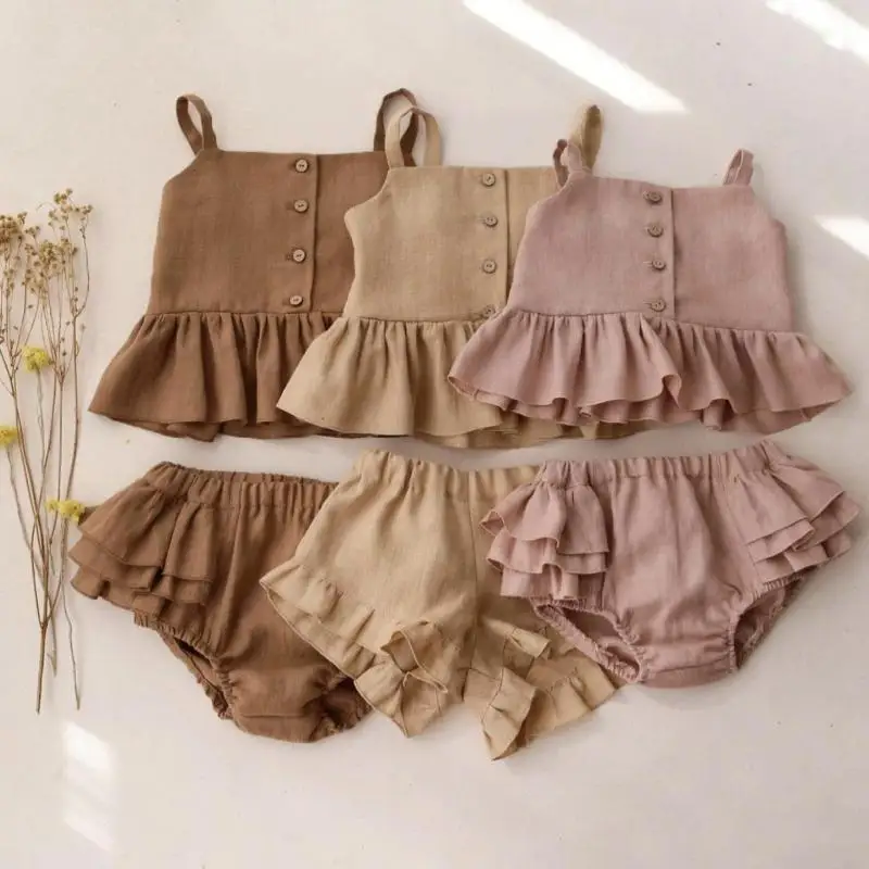 New Baby Girl Cotton Linen Solid Color Outfits Bebe Infant Clothing Sets Suits Summer Clothes Tops Vest + Shorts 2 Pcs Sets
New Baby Girl Cotton Linen Solid Color Outfits Bebe Infant Clothing Sets Suits Summer Clothes Tops Vest + Shorts 2 Pcs Sets