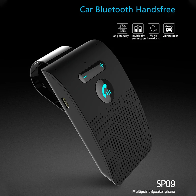 Sun visor Bluetooth 5.0 Handsfree Speaker Audio Kit Wireless Music Adapter Loudspeaker Support Siri Voice Control for IPhone
Sun visor Bluetooth 5.0 Handsfree Speaker Audio Kit Wireless Music Adapter Loudspeaker Support Siri Voice Control for IPhone