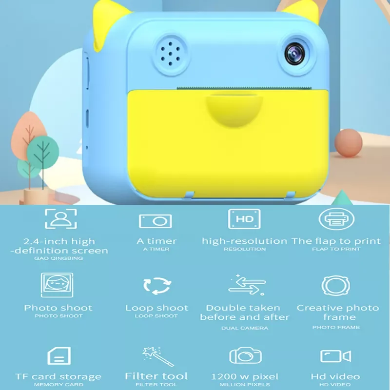 New2022 Kid Instant Print Camera Thermal Printing Camera Digital Photo Camera Girl's Toy Child Camera Video Boy's Birthday Gift
New2022 Kid Instant Print Camera Thermal Printing Camera Digital Photo Camera Girl's Toy Child Camera Video Boy's Birthday Gift