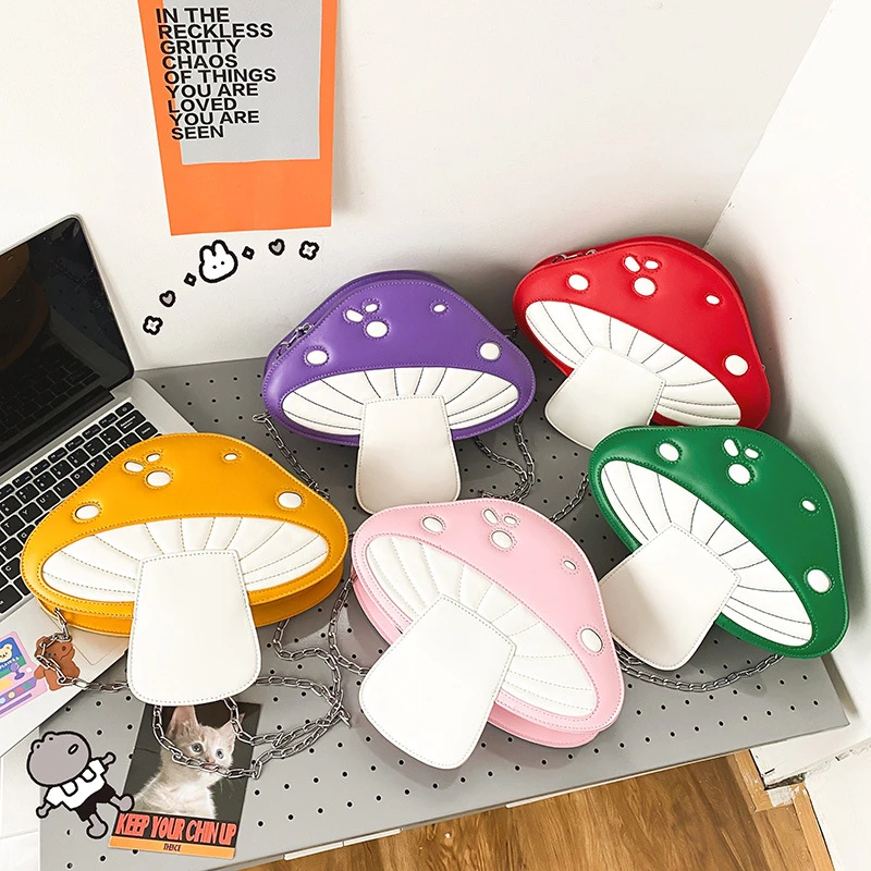Fashion Designer Women Handbags Cute Mushroom Shoulder Bag Crossbody Chain Pu Shell Bags Kawaii Cartoon Women's Purses
Fashion Designer Women Handbags Cute Mushroom Shoulder Bag Crossbody Chain Pu Shell Bags Kawaii Cartoon Women's Purses