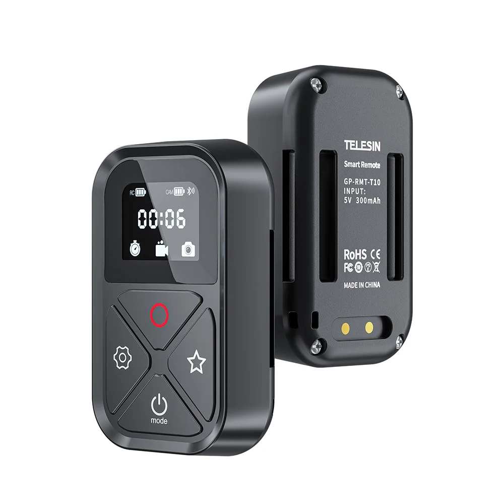 TELESIN 80M Wifi Wireless Bluetooth Remote Control for GoPro Hero 11 10 9 8 Max Smartphone With Shortcut Key LED Screen Display
TELESIN 80M Wifi Wireless Bluetooth Remote Control for GoPro Hero 11 10 9 8 Max Smartphone With Shortcut Key LED Screen Display