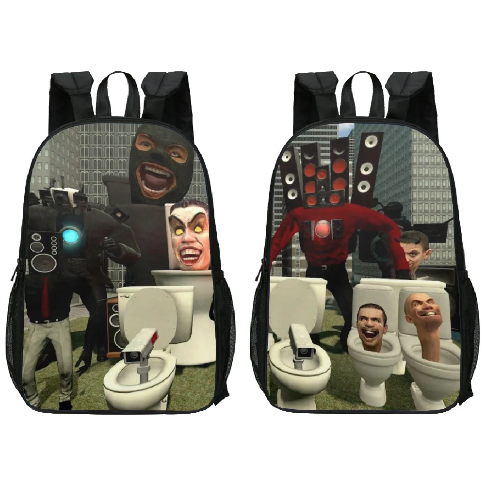 

Новый продукт для 3D-игр Skibidi унитаз Мужской двухсторонний школьный рюкзак с принтом для учеников начальной и средней школы