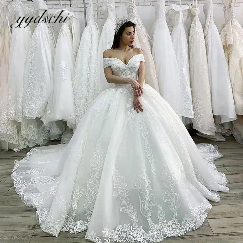 Luxury Princess Wedding Dress For Women 2023 Appliques Lace up Ball Gown Off The Shoulder Floor Length Bridal Dress Sexy White
Luxury Princess Wedding Dress For Women 2023 Appliques Lace up Ball Gown Off The Shoulder Floor Length Bridal Dress Sexy White