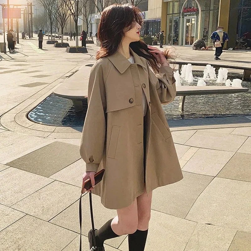 Windbreaker Women's Small Windbreaker Coat Women's Mid-Long Spring And Autumn 2023 New Style Lantern Sleeve Casual Versatile Top
Windbreaker Women's Small Windbreaker Coat Women's Mid-Long Spring And Autumn 2023 New Style Lantern Sleeve Casual Versatile Top