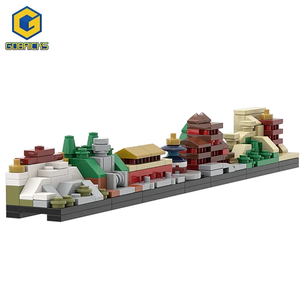 

MOC Famous Movies Skyline Architecture Building Block Kit Back Future Time Travel Magic House Brick Model DIY Toy Adult Kid Gift