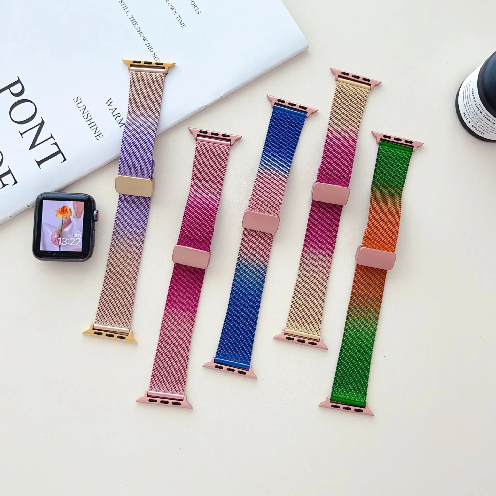 Stainless Steel Strap For Apple Watch Milan Strap Apple Watch8 Color Waist Buckle Watch Band 38 40 41mm42 44 45mm
Stainless Steel Strap For Apple Watch Milan Strap Apple Watch8 Color Waist Buckle Watch Band 38 40 41mm42 44 45mm