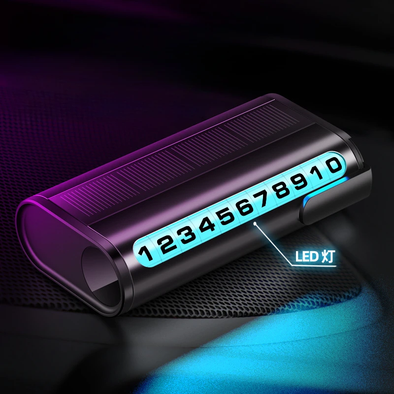 Car Parking Number Plate Luminous Auto Parking Card Solar Charging Temporary Stop Phone Number Card For Car Decoration Accessory
Car Parking Number Plate Luminous Auto Parking Card Solar Charging Temporary Stop Phone Number Card For Car Decoration Accessory