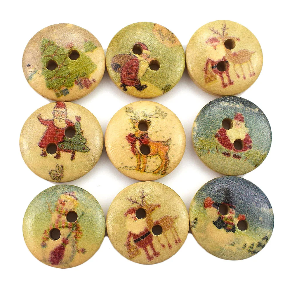 50PCS 15MM Round Santa Claus Wooden Button Sewing Scrapbooking Clothing Crafts Accessories Gift Card Sewing Accessories
50PCS 15MM Round Santa Claus Wooden Button Sewing Scrapbooking Clothing Crafts Accessories Gift Card Sewing Accessories