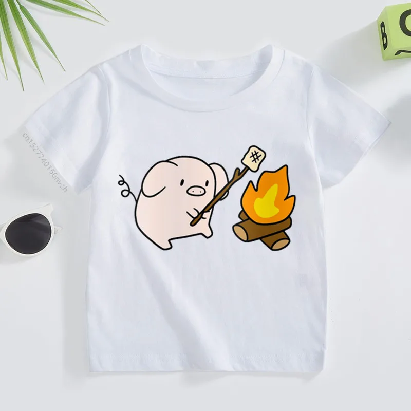 Kawaii Children T-shirt Cartoon Campfire Pig Print Cute Kids T Shirt Summer Boysgirls Birthday Gift Costume Camisetas Tops
Kawaii Children T-shirt Cartoon Campfire Pig Print Cute Kids T Shirt Summer Boysgirls Birthday Gift Costume Camisetas Tops