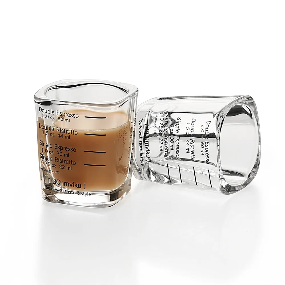 Measuring Cup 60ml Square Espresso Shot Glasses Thickened Double Wall Ounce Cup Glass Measuring Cup Coffee Cup with Scale
Measuring Cup 60ml Square Espresso Shot Glasses Thickened Double Wall Ounce Cup Glass Measuring Cup Coffee Cup with Scale
