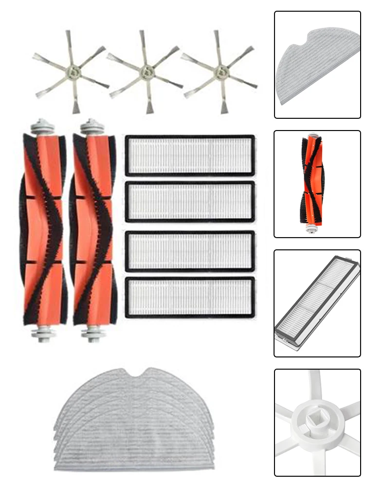 Main Brush Side Brush Filter Mop Cloth For Xiaomi Mijia 2C/STYTJ03ZHM Robot Vacuum Cleaner Roller Rag Hepa Filter Mopping Part
Main Brush Side Brush Filter Mop Cloth For Xiaomi Mijia 2C/STYTJ03ZHM Robot Vacuum Cleaner Roller Rag Hepa Filter Mopping Part