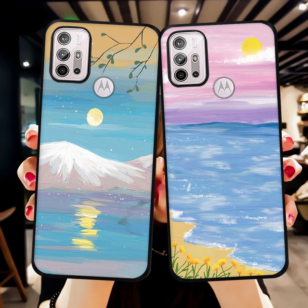 

Painting Scenery Case for Motorola Moto G8 G9 E7 E6 Power Plus Play G30 G10 E30 G50 5G G60S G60 G100 Protection Back Cover Coque