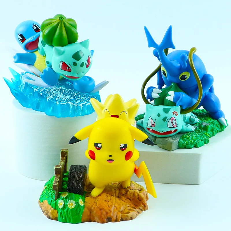 1pcs Pokemon Action Figures Squirtle Bulbasaur Funny Toys Pikachu Model Car Cake Ornament Kids Christmas Gifts
1pcs Pokemon Action Figures Squirtle Bulbasaur Funny Toys Pikachu Model Car Cake Ornament Kids Christmas Gifts