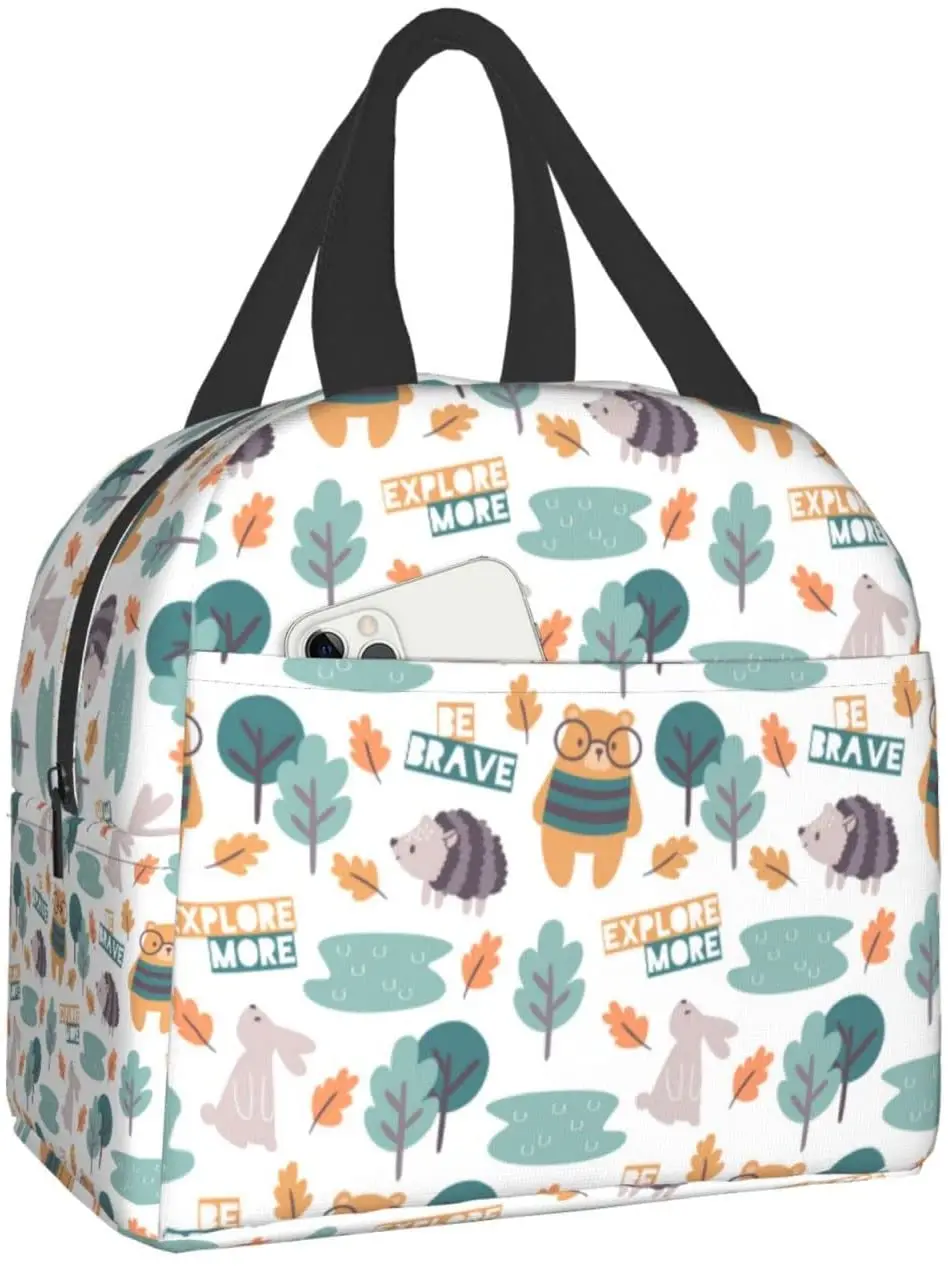 Colorful Doodle Forest Animals and Words Lunch Bag Travel Box Work Bento Cooler Reusable Tote Picnic Boxes Insulated Container
Colorful Doodle Forest Animals and Words Lunch Bag Travel Box Work Bento Cooler Reusable Tote Picnic Boxes Insulated Container