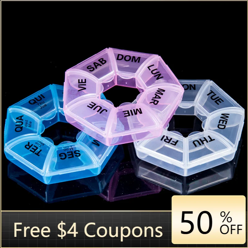 Восьмиугольный 7-сеточный контейнер для лекарств на неделю, прозрачный пластиковый многоцветный Органайзер, дорожный контейнер для лекарс...
Восьмиугольный 7-сеточный контейнер для лекарств на неделю, прозрачный пластиковый многоцветный Органайзер, дорожный контейнер для лекарс...