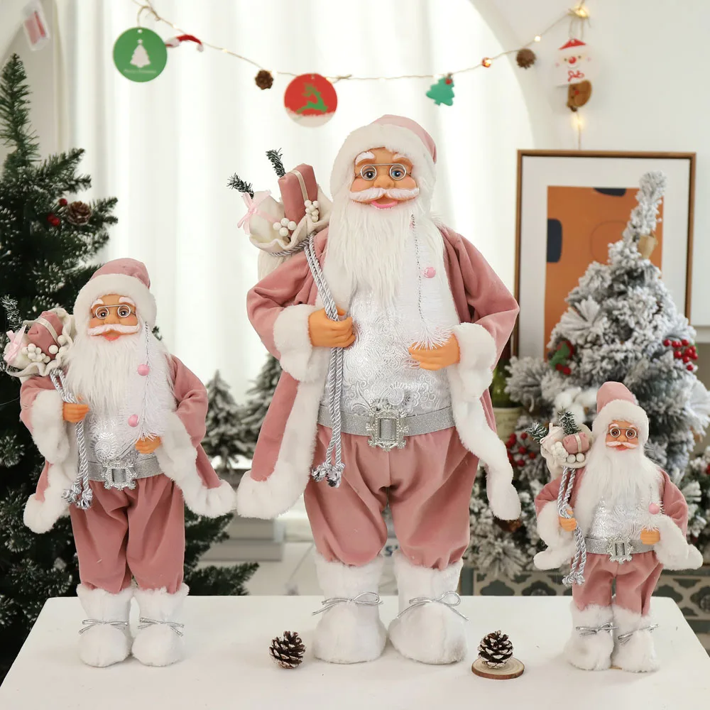 30cm Pink Standing Posture Gift Santa Claus Doll Oranments Xmas Pendants Merry Christmas Decor for Home Kids Naviidad Presents
30cm Pink Standing Posture Gift Santa Claus Doll Oranments Xmas Pendants Merry Christmas Decor for Home Kids Naviidad Presents