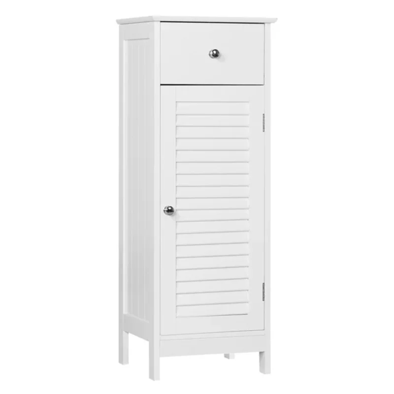 Wooden Storage Floor Cabinet with Drawer and Single Shutter Door for Bathroom Living Room, White
Wooden Storage Floor Cabinet with Drawer and Single Shutter Door for Bathroom Living Room, White