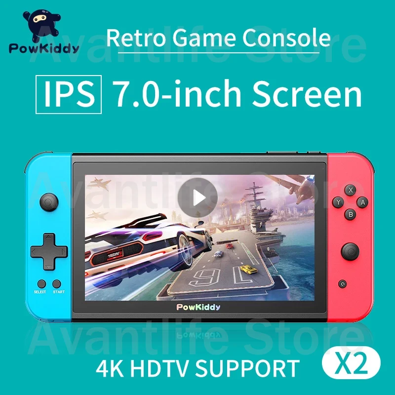 NEW POWKIDDY X2 7IPS Screen Handheld Game Console Built-in 11 Simulator PS1 3D Game Retro Arcade Ultra-thin Console 2500 Games
NEW POWKIDDY X2 7IPS Screen Handheld Game Console Built-in 11 Simulator PS1 3D Game Retro Arcade Ultra-thin Console 2500 Games