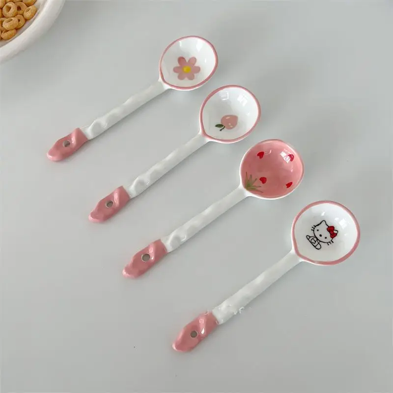 Cartoon Hello Kitty High Beauty Strawberry Long Handled Spoon Sanrio Kawaii Ceramic Spoon Cute Japanese Children's Spoon
Cartoon Hello Kitty High Beauty Strawberry Long Handled Spoon Sanrio Kawaii Ceramic Spoon Cute Japanese Children's Spoon