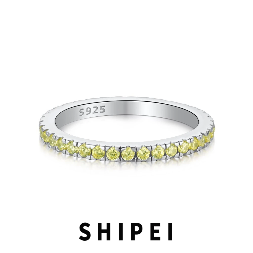 SHIPEI Solid 925 Sterling Silver Round Yellow Sapphire Gemstone Wedding Band Classic Ring for Women Fine Jewelry Gift Wholesale
SHIPEI Solid 925 Sterling Silver Round Yellow Sapphire Gemstone Wedding Band Classic Ring for Women Fine Jewelry Gift Wholesale