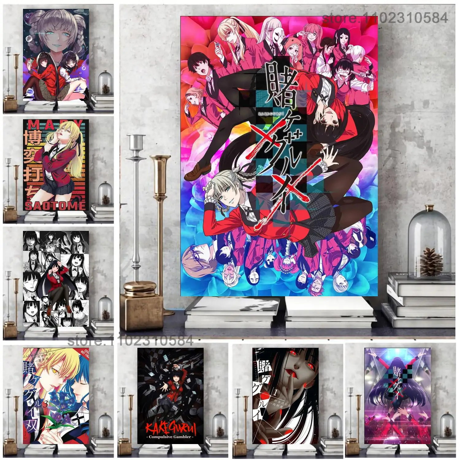 

Kakegurui Compulsive Gambler Poster Wall Art Canvas Posters Decoration Poster Personalized Gift Modern Family bedroom Painting