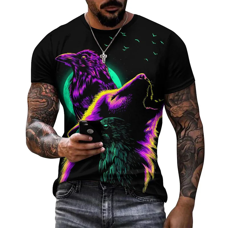 Black-Crow 3D Stereo T-shirt Creative Animal Design Clever Birds Crow graffiti Tee Men Women Casual Short Sleeve Streetwear Tops
Black-Crow 3D Stereo T-shirt Creative Animal Design Clever Birds Crow graffiti Tee Men Women Casual Short Sleeve Streetwear Tops