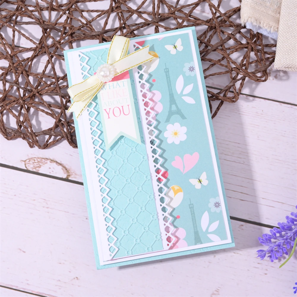 Envelope greeting card edge strip DIY metal cutting knife mold greeting card hanging card scrapbook decoration craft embossing k
Envelope greeting card edge strip DIY metal cutting knife mold greeting card hanging card scrapbook decoration craft embossing k